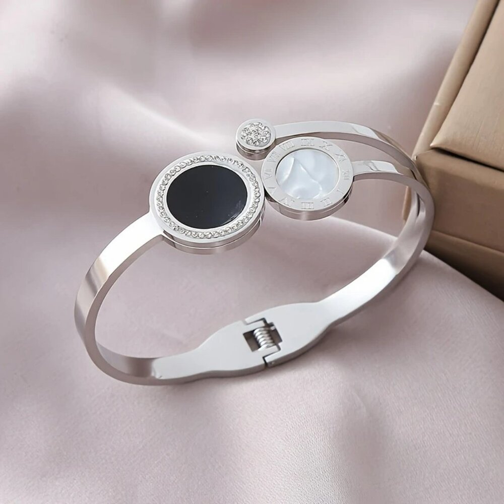 NEW! PLATED STAINLESS STEEL Roman NUMERALS BRACELET